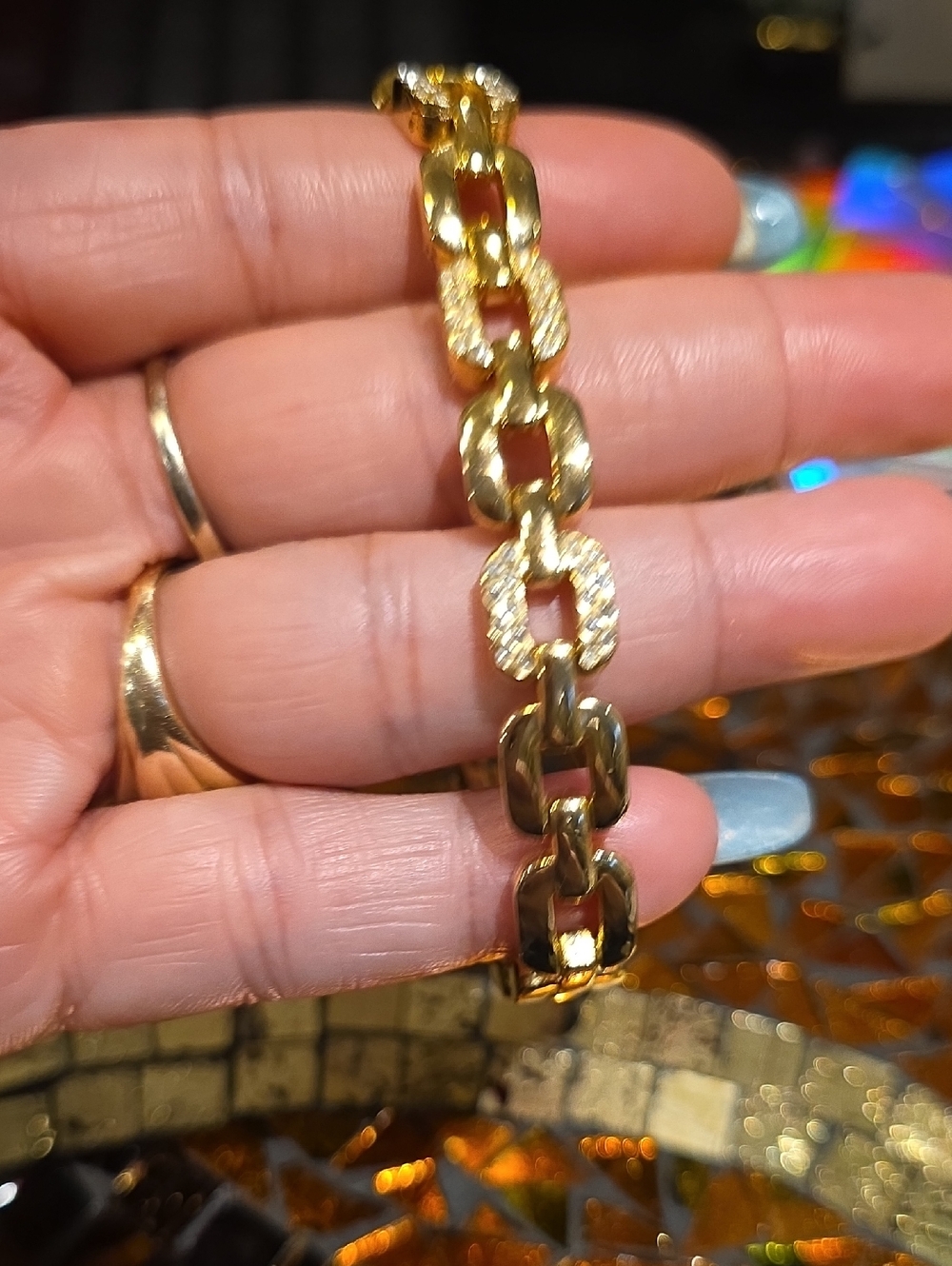 Source Unknown Gold-Tone Link Bracelet
